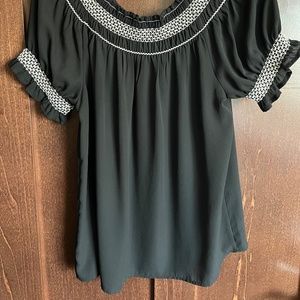 Express Off-the-Shoulder Black Blouse